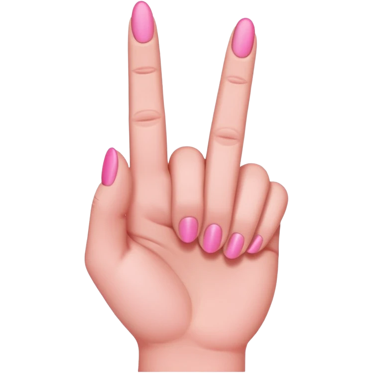 pink middle finger emoji