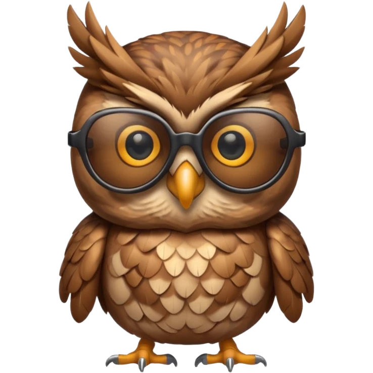 owl wearing sunglasses emoji