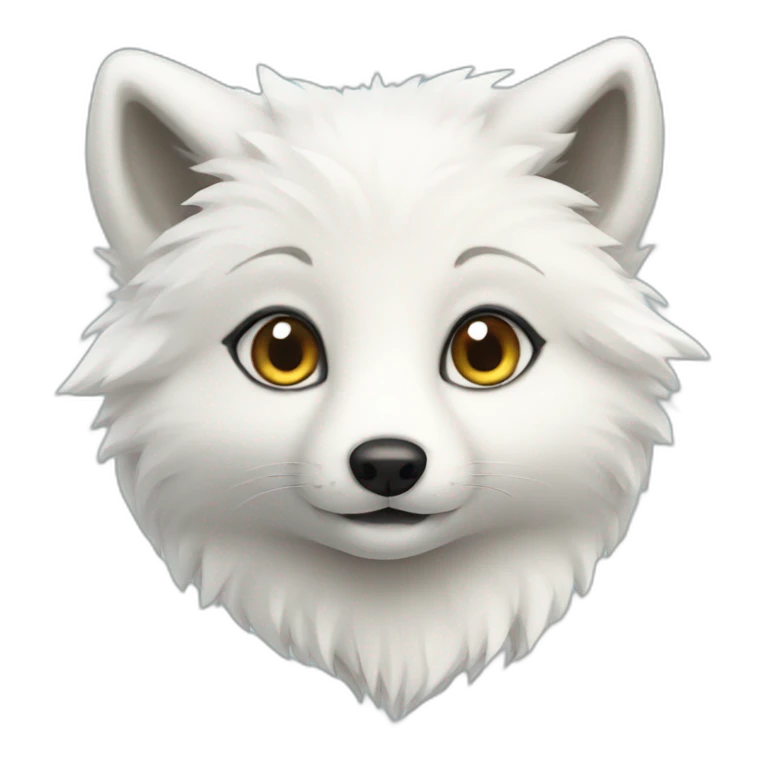 cute arctic fox emoji