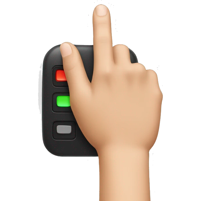 finger pushing a button emoji