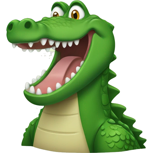 Friendly crocodile emoji