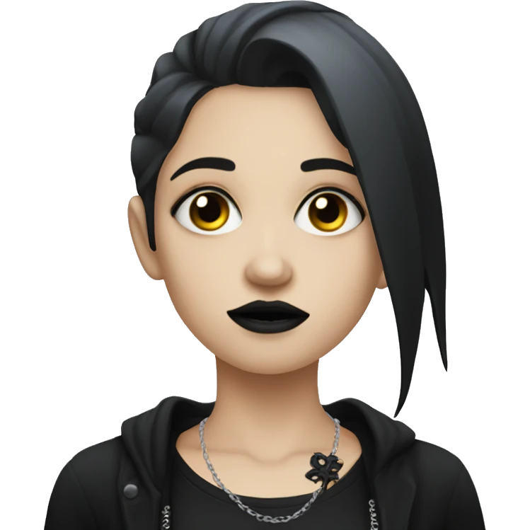 Goth girl emoji