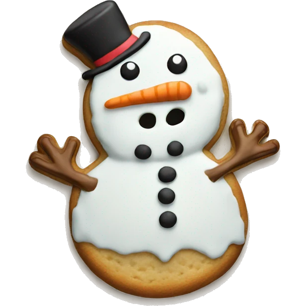  snowman cookie  emoji