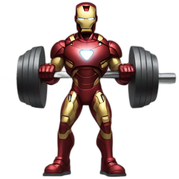 iron Man doing weight lifting  emoji