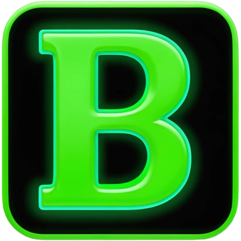 neon green letter D emoji