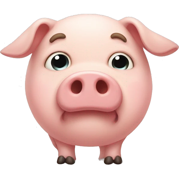 sad pig  emoji
