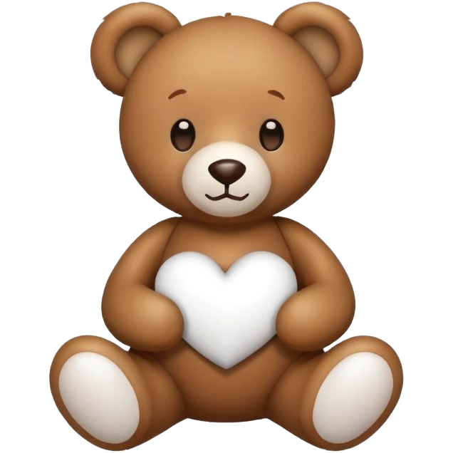 Brown teddy bear with white hearts emoji