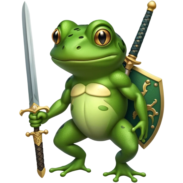Frog with sword  emoji