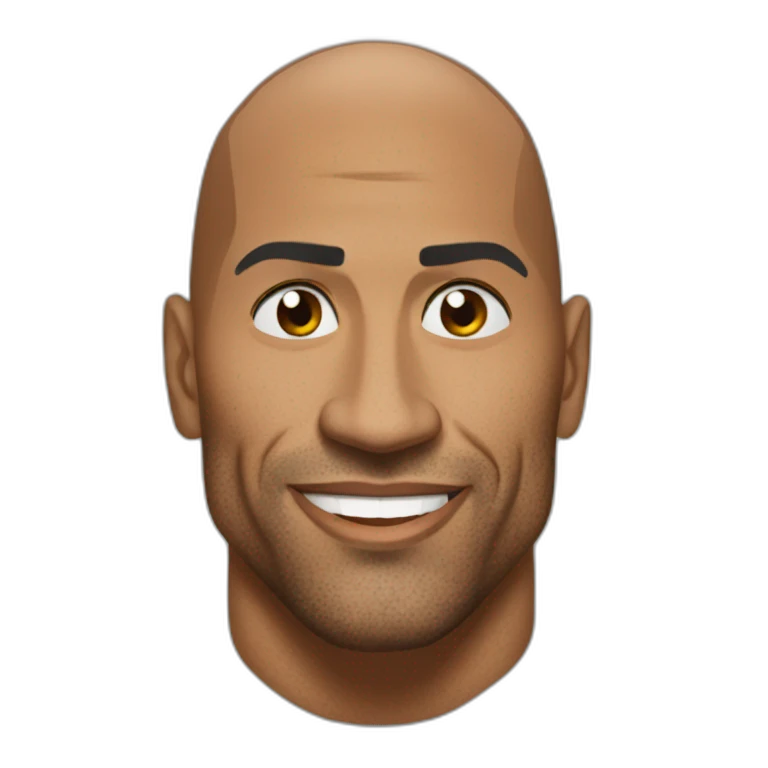The rock en train de dormire emoji