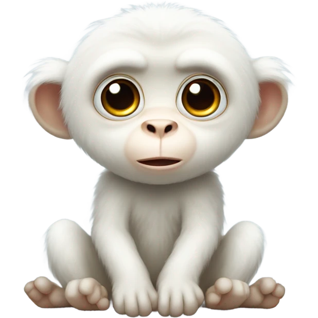 White cute monkey emoji