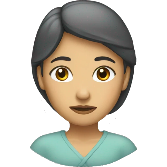 woman bowing head facing forward emoji