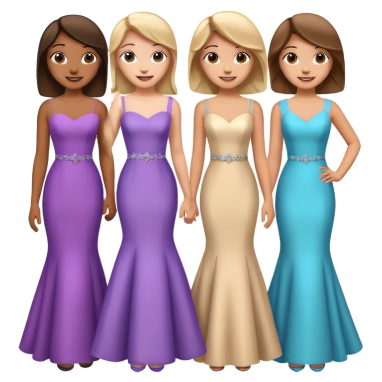 girls in a prom emoji