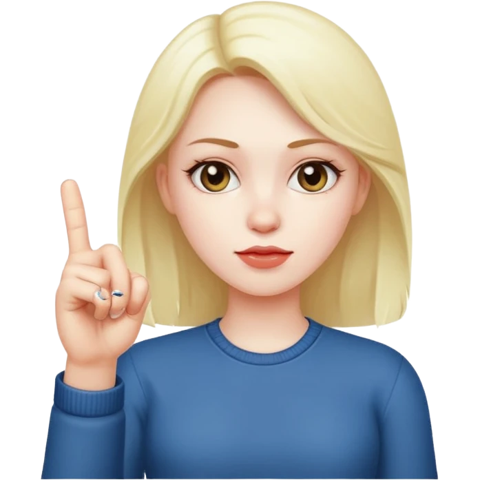 Girl giving you the middle finger emoji
