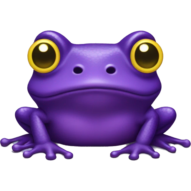 purple frog with yellow heart eyes emoji