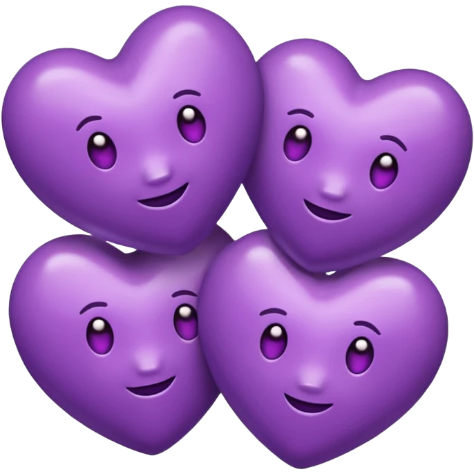 Big hugs and kisses with Purple Hearts emoji