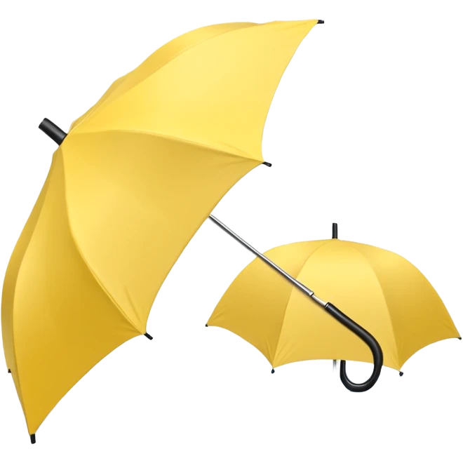 Folded Rain Umbrella yellow emoji