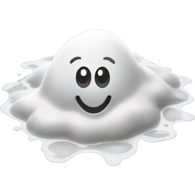 White puddle of goo emoji