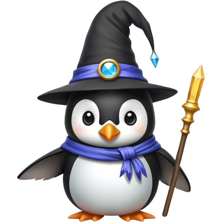 Penguin Wizard emoji