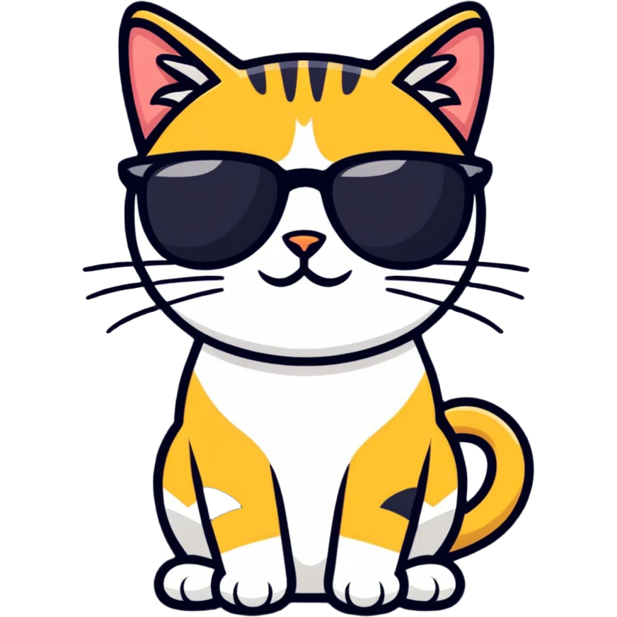 Cat with sunglasses emoji