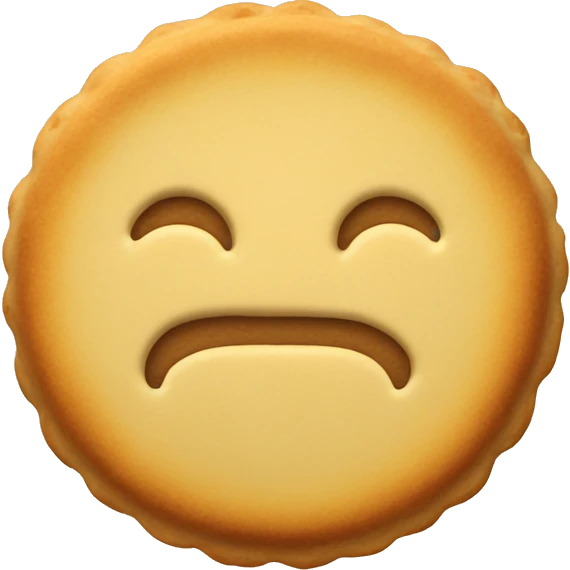 Round biscuit emoji