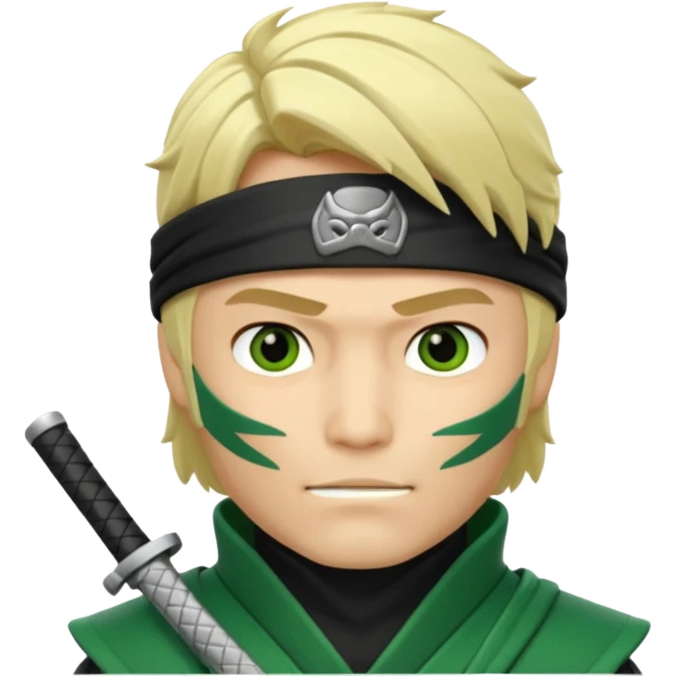 Green ninja Lloyd garmadon blonde hair emoji