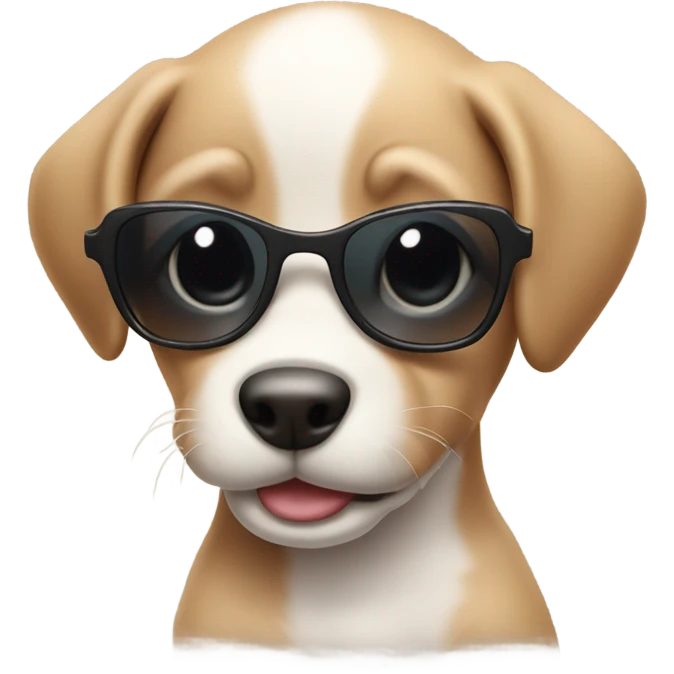 puppy wearing sunglasses emoji