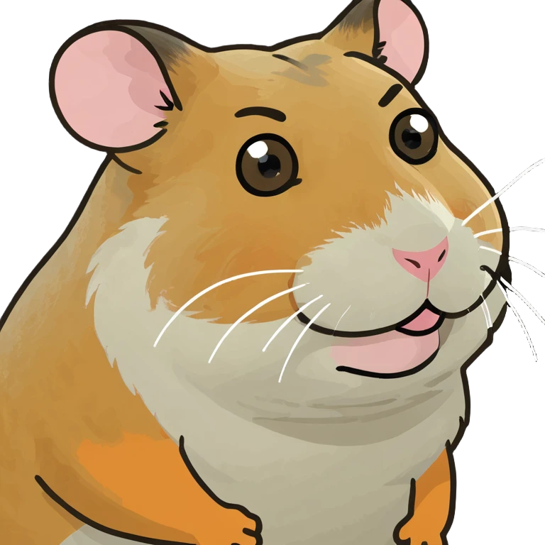 an hamster doing a side eye  emoji