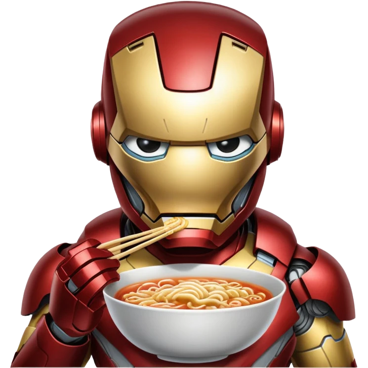 iron man eating ramen emoji