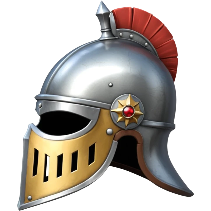 fantasy silver medieval helmet with engravings emoji