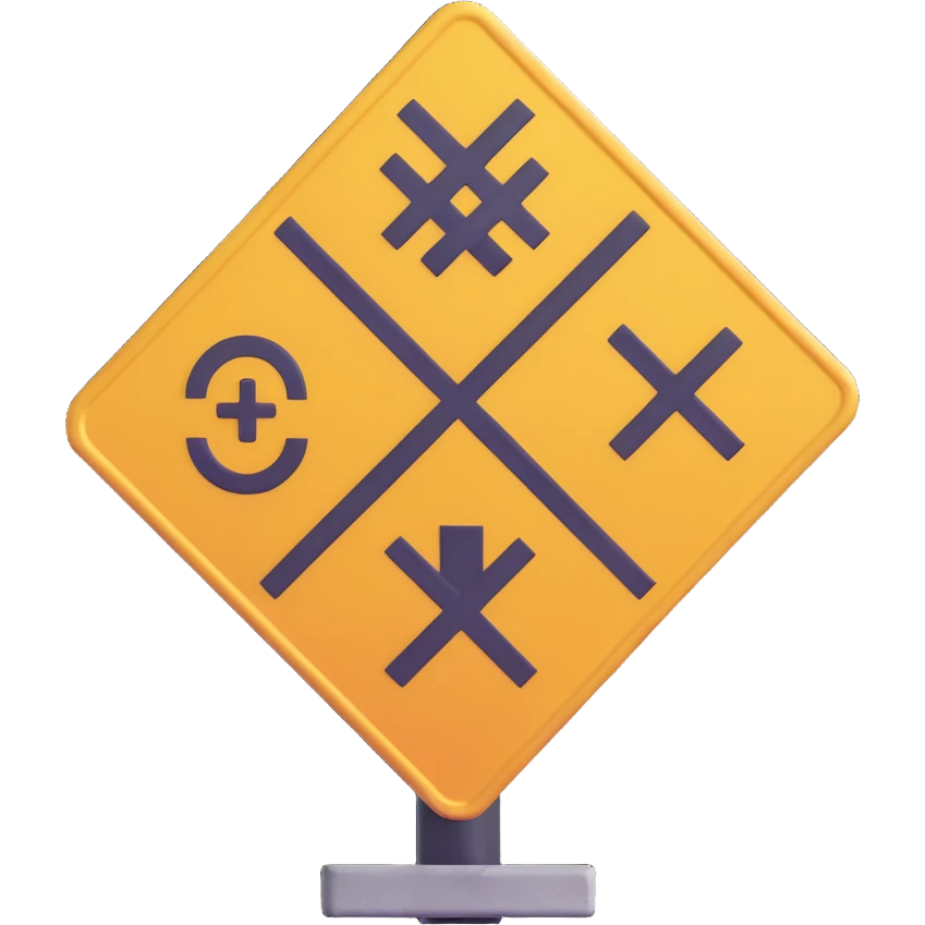 railway crossing sign, 3D emoji style, realistic shading, no text emoji