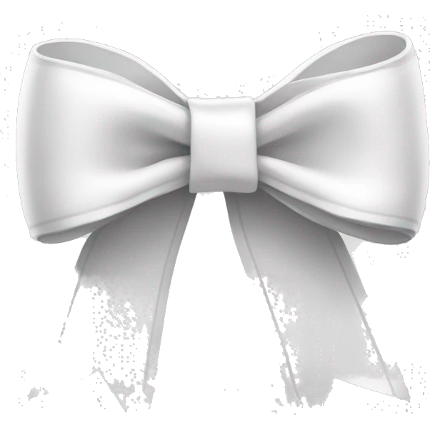 white ribbon bow emoji