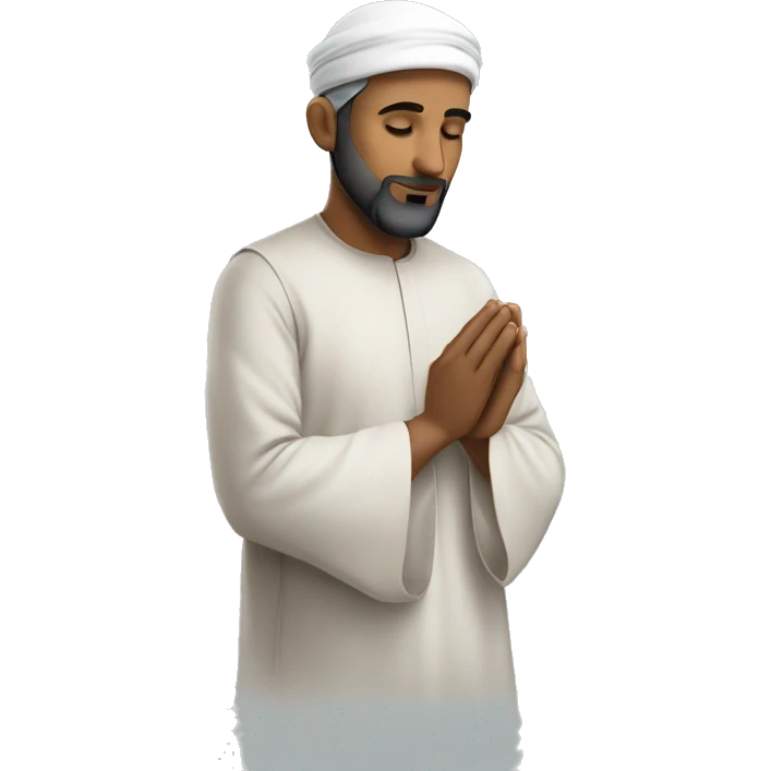 ein muslim who is praying and is in sajda making dua emoji