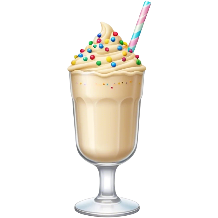 sugar Cookie Dough shake with sprinkles emoji