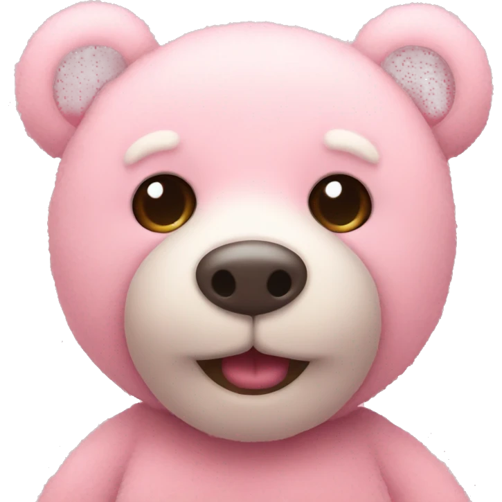 pastel pink teddy bear emoji