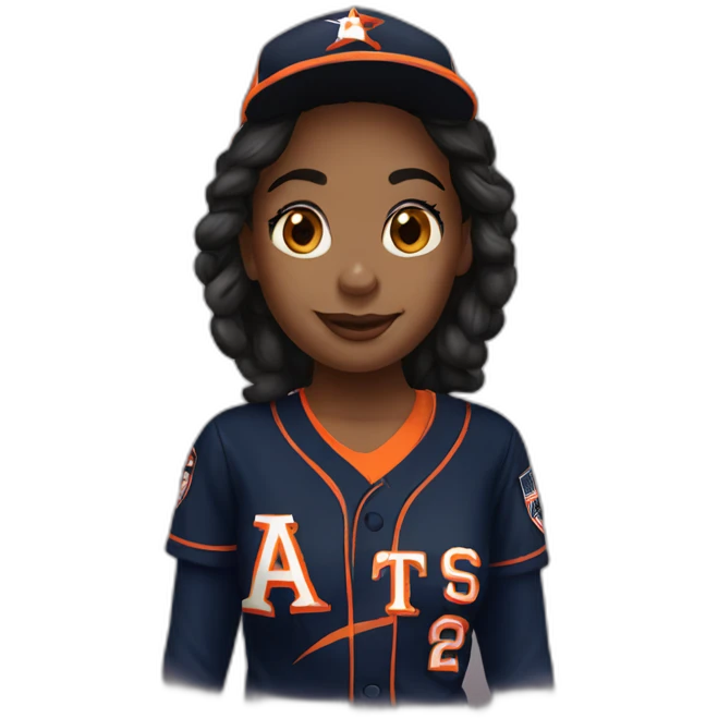 Girl Astros fan emoji