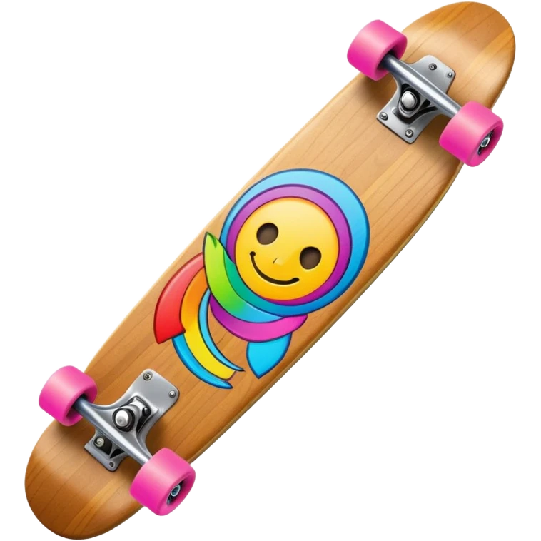 colorful skateboard vertical emoji