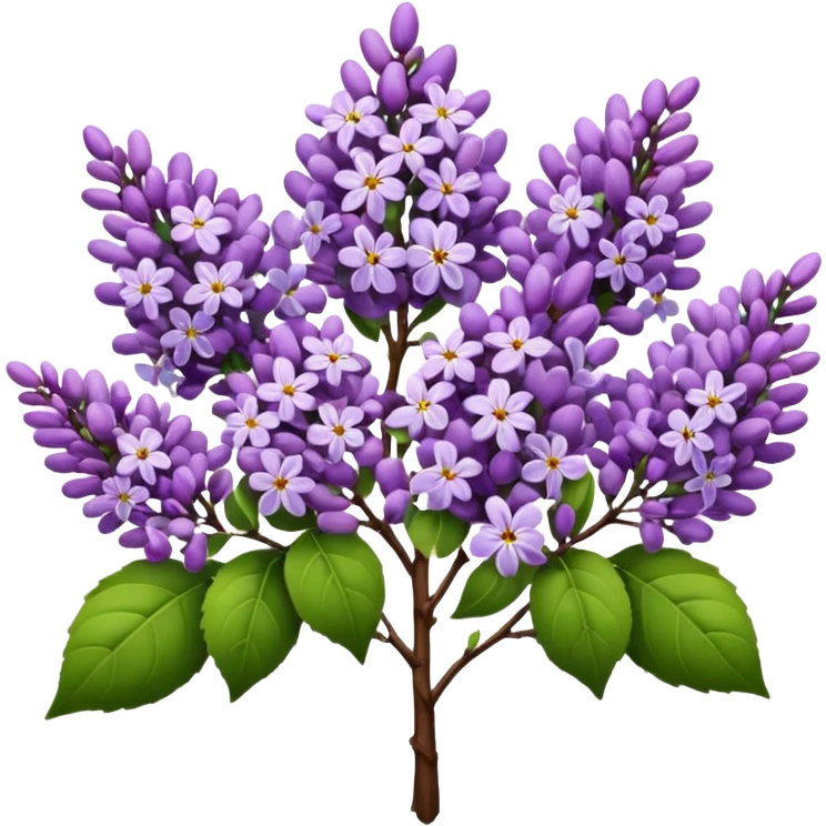 lilac flower bushes emoji