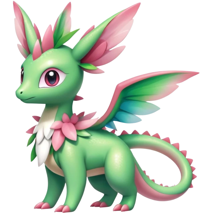Shiny Exotic Cute Majestic Ethereal Sparkly Flygon-Sylveon-Shaymin-Meganium-Hybrid-Creature emoji