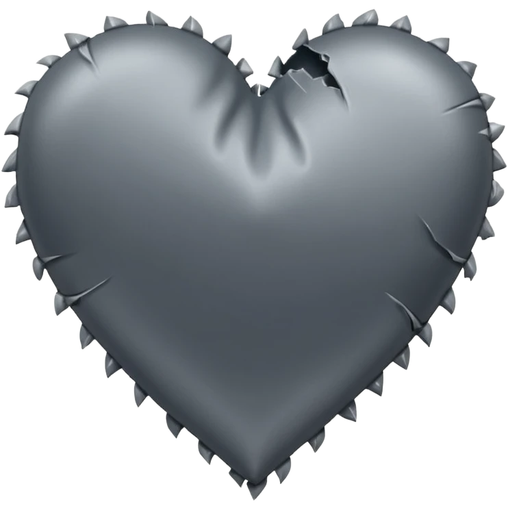 Gray broken satin heart  emoji