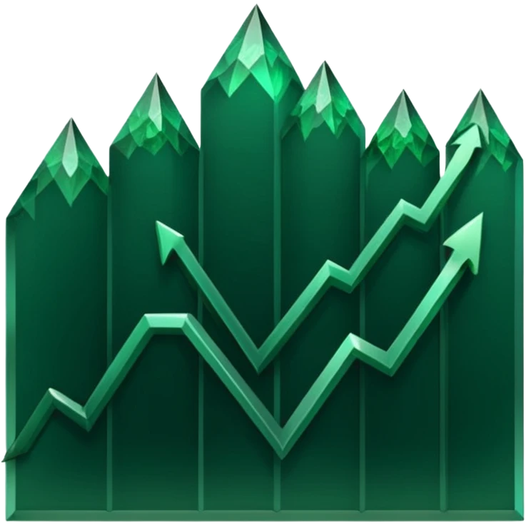 dark green growth graph emoji