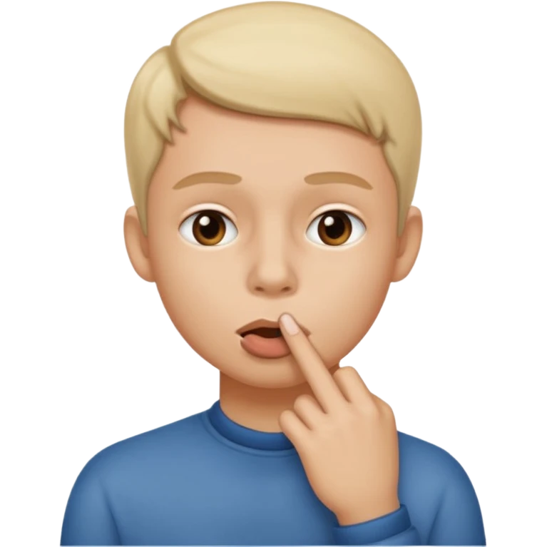 Shush emoji with finger on mouth emoji