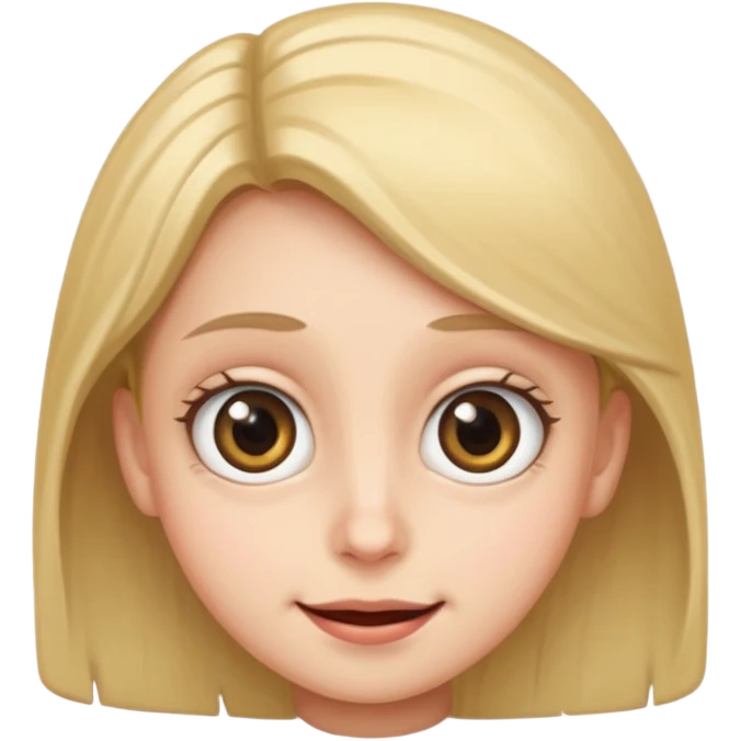 Forced smile with big eyes  emoji