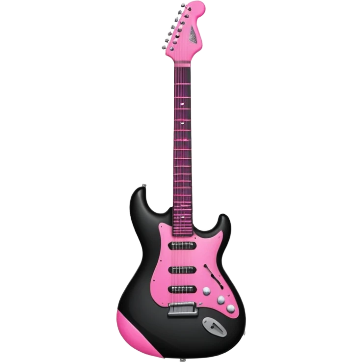 black and pink guitar emoji