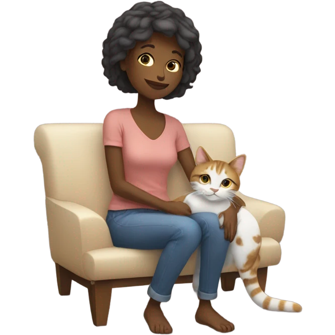 Lady with cat emoji