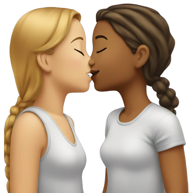 Girl kissing girl emoji