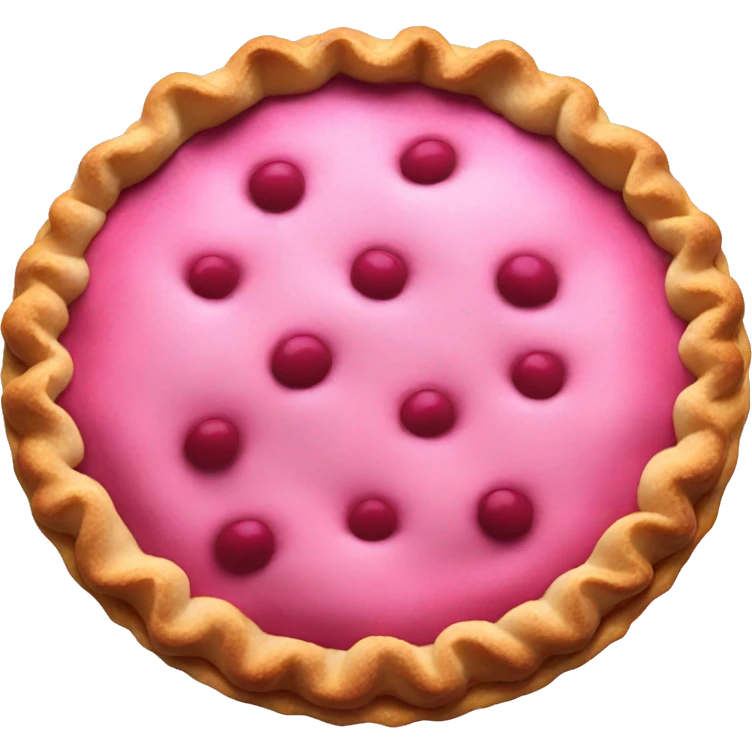 Realistic pink pie emoji