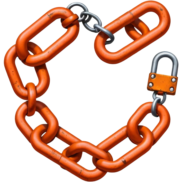 red orange chain emoji