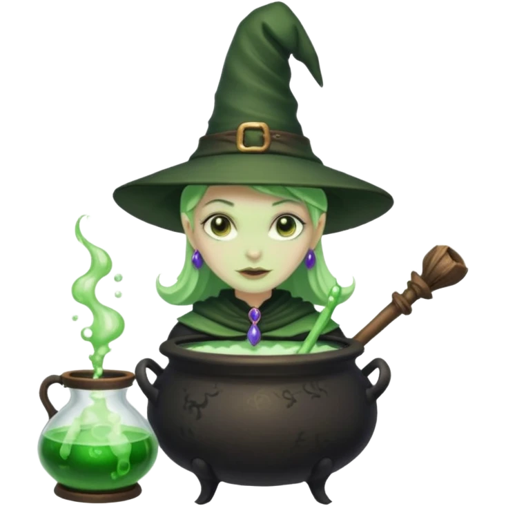 green witch cooking potion emoji
