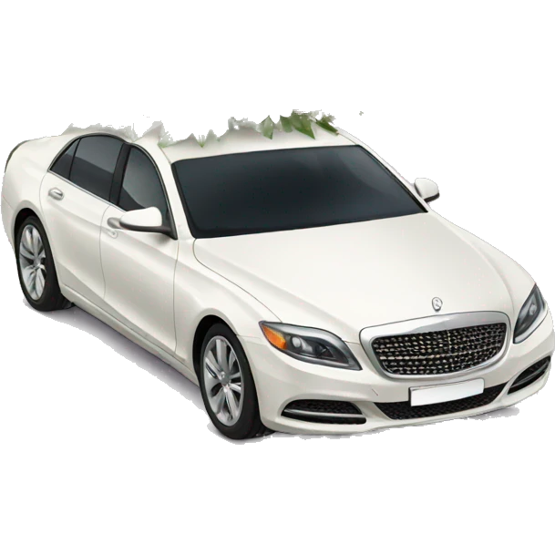 Luxury car with flowers  emoji