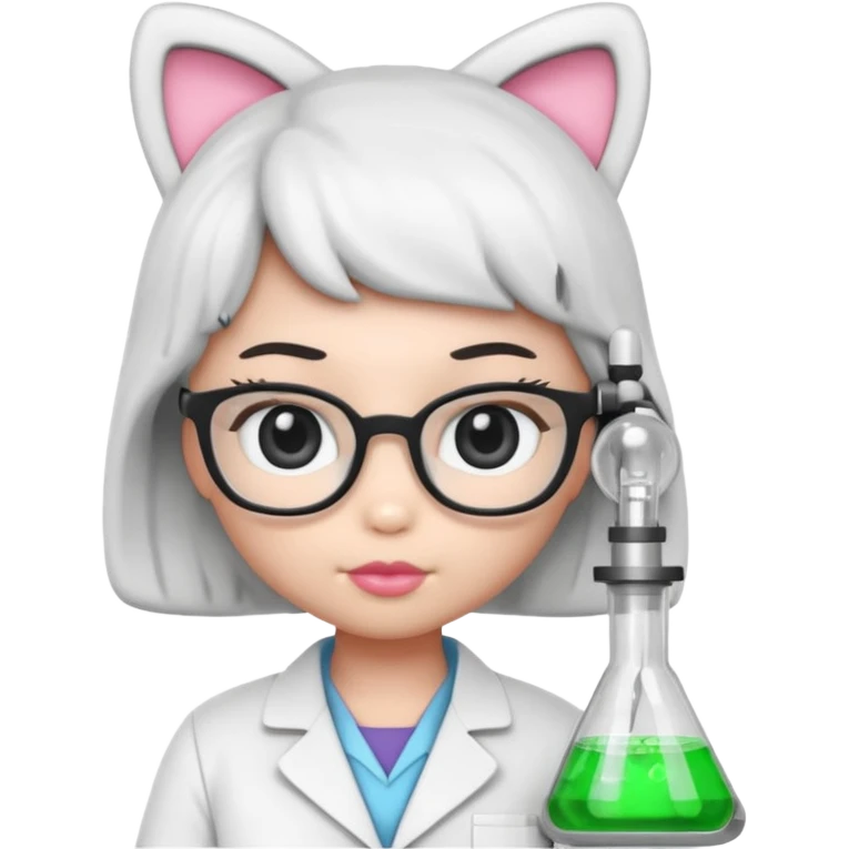 hello kitty science and black and white emoji